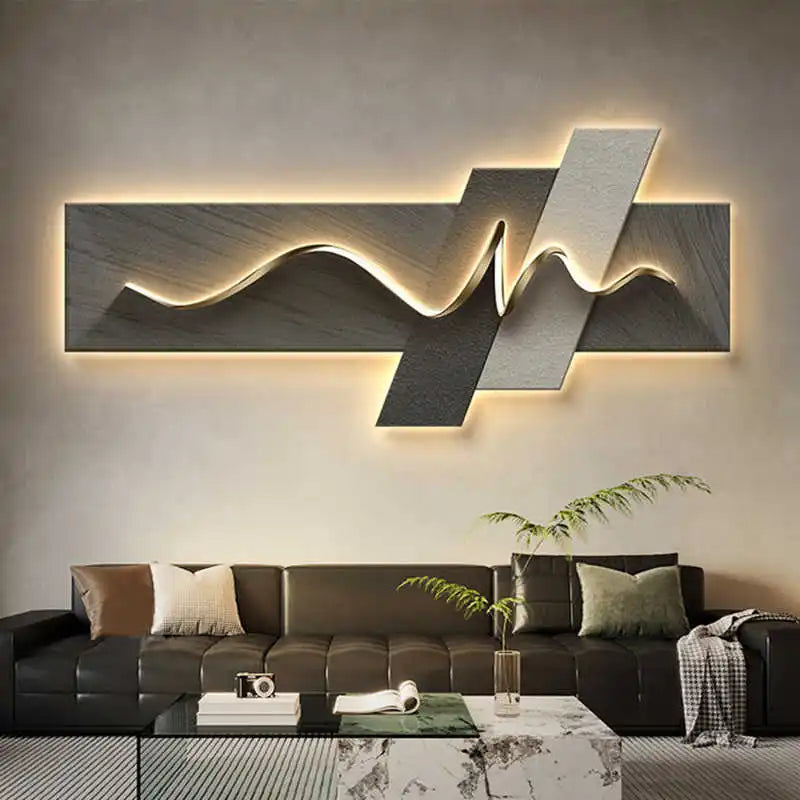 Luxury LED Wall Art – Modern Ambient Light Canvas for Living Room & Home Décor