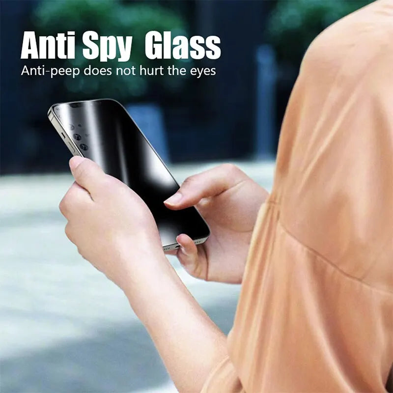 4-Pack Anti-Spy Tempered Glass Screen Protectors (iPhone Series)