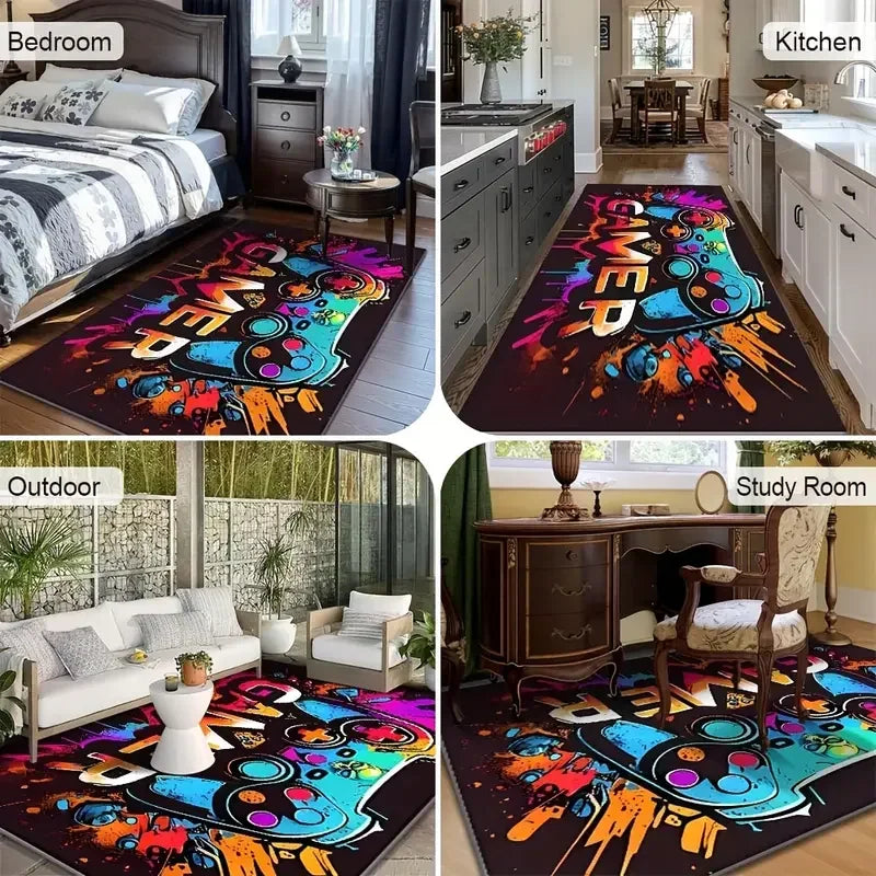 Modern Abstract Area Rug – Soft, Washable & Non-Slip