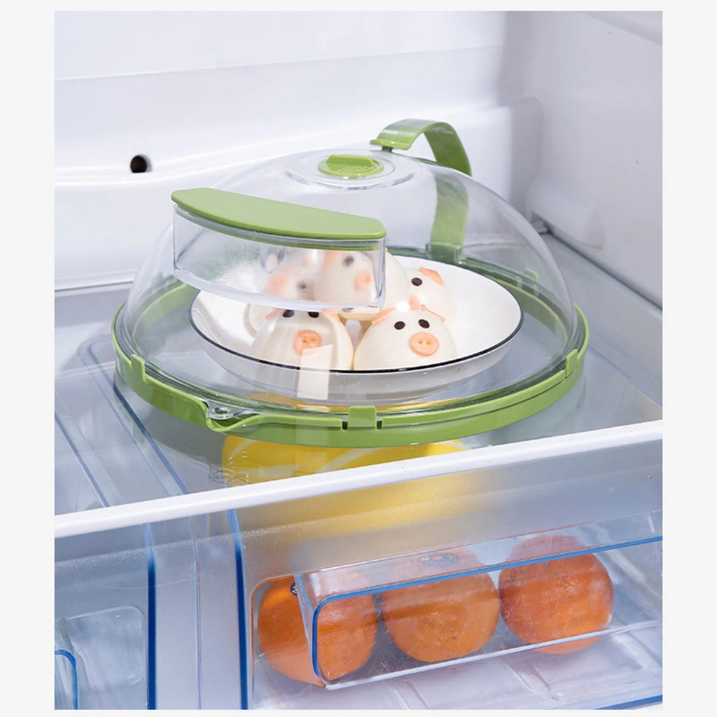 Clear Microwave Splatter Cover with Steam Vent & Water Reservoir