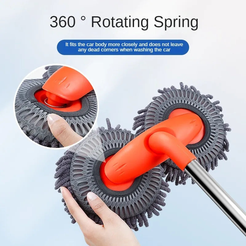 Premium Telescopic Car Wash Mop with 360° Rotating Head
