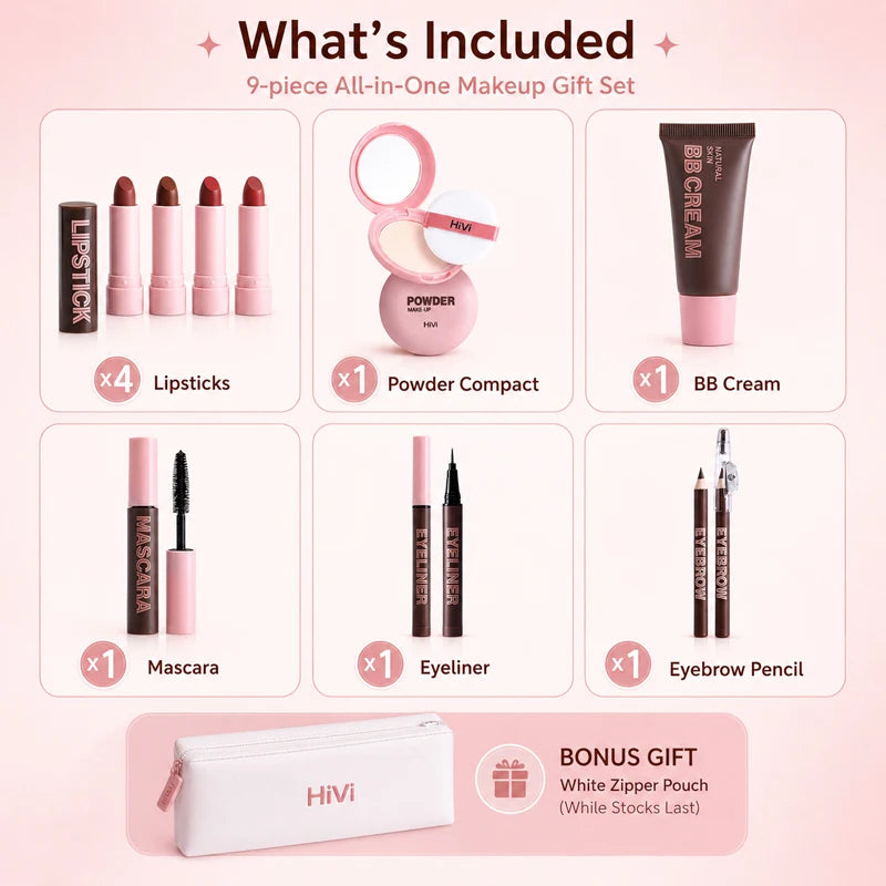All-in-One 9-Piece Beauty Makeup Set