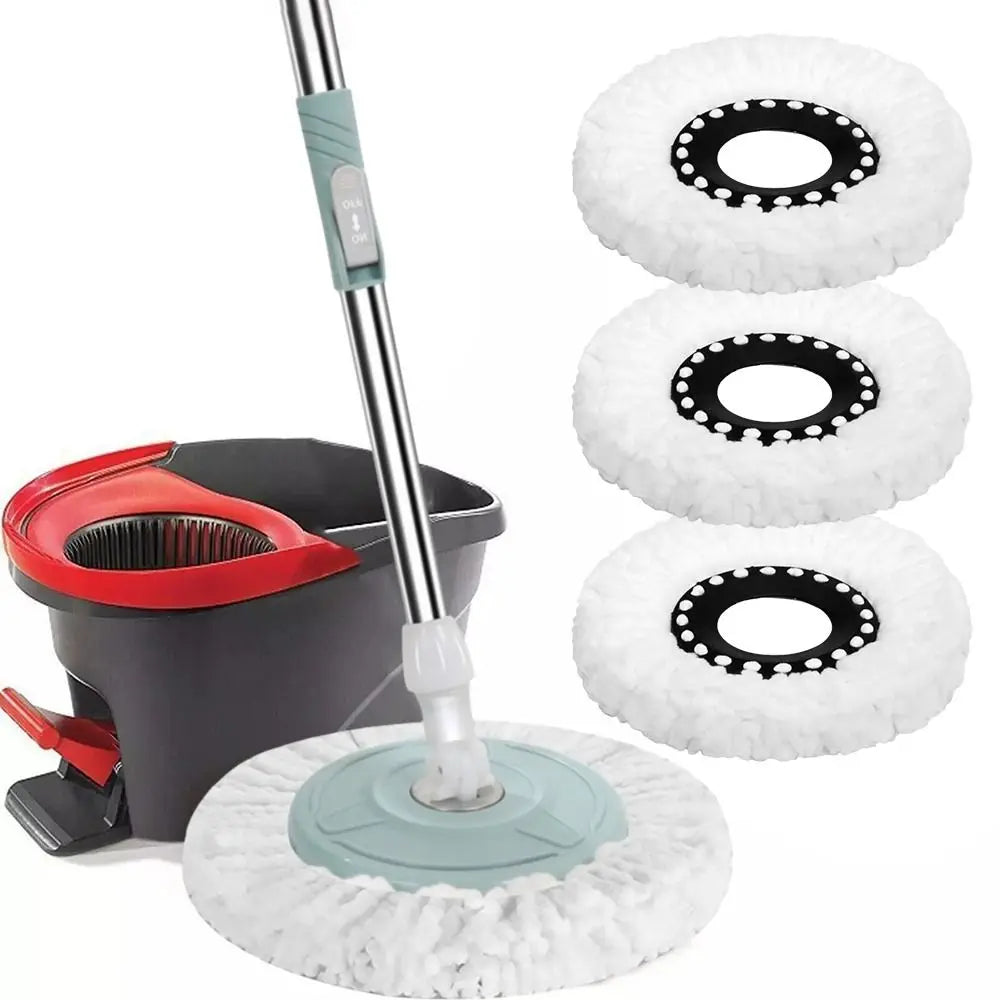Premium Microfiber Spin Mop Replacement Head – Reusable Deep Cleaning Mop Refill (Universal Fit)