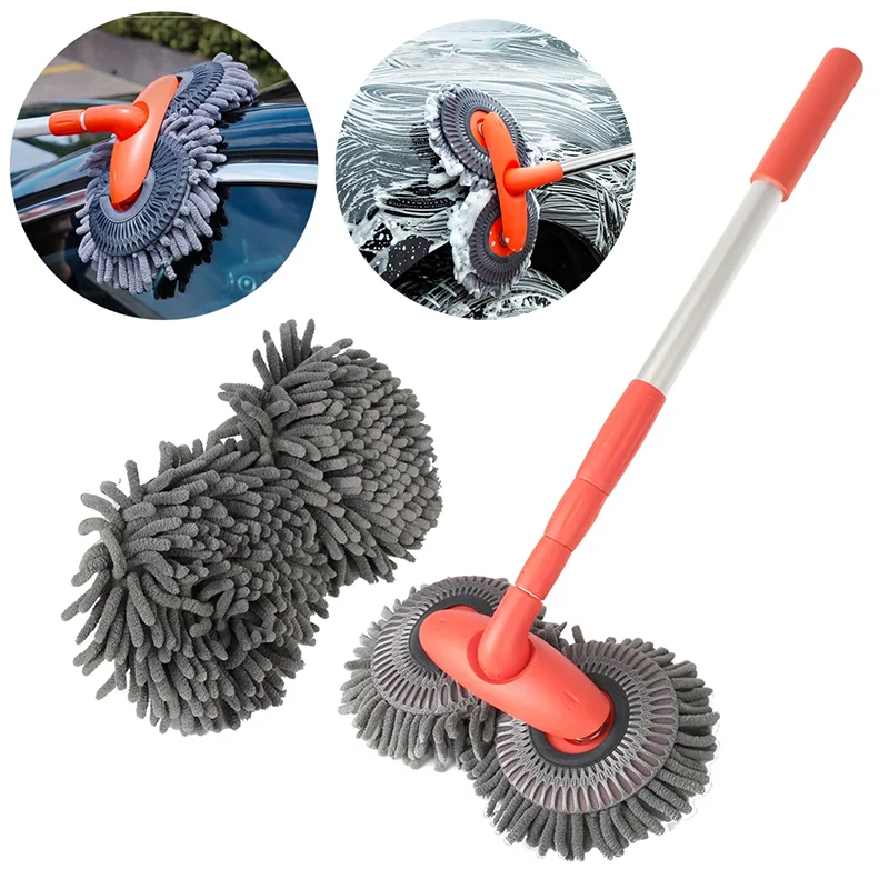 Premium Telescopic Car Wash Mop with 360° Rotating Head
