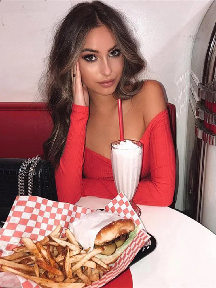 Blessed Off-Shoulder Long Sleeve Tee