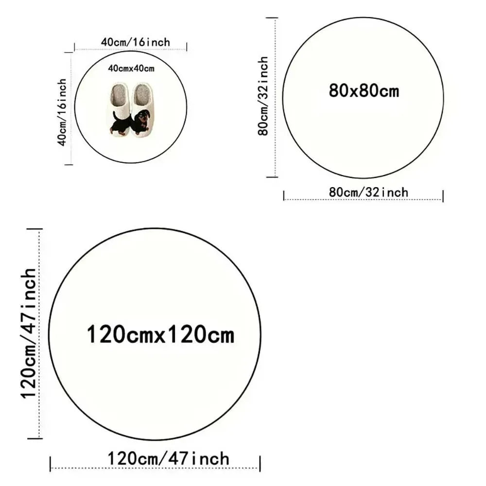 Modern Round Plush Area Rug – Washable Non-Slip Carpet for Living Room & Bedroom