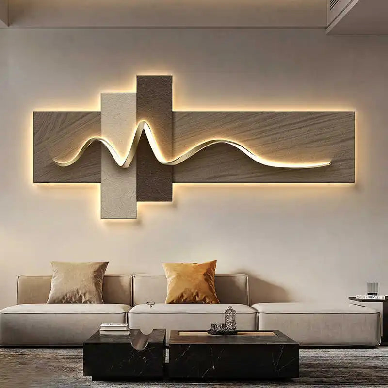 Luxury LED Wall Art – Modern Ambient Light Canvas for Living Room & Home Décor