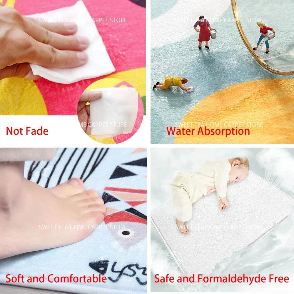 Modern Luxury Plush Area Rug – Soft Non-Slip Floor Carpet