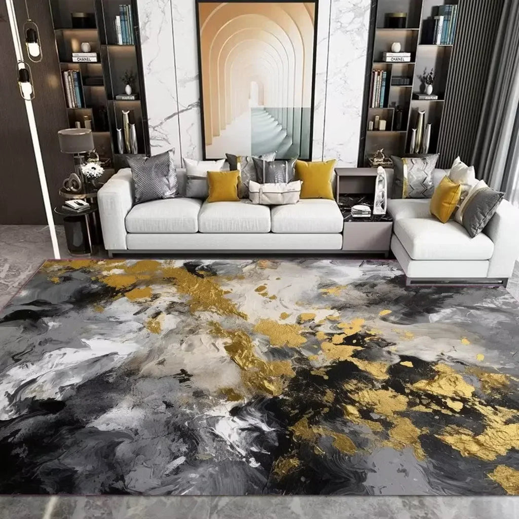 Modern Geometric Area Rug – Washable Non-Slip Carpet for Living Room, Bedroom & Home Décor