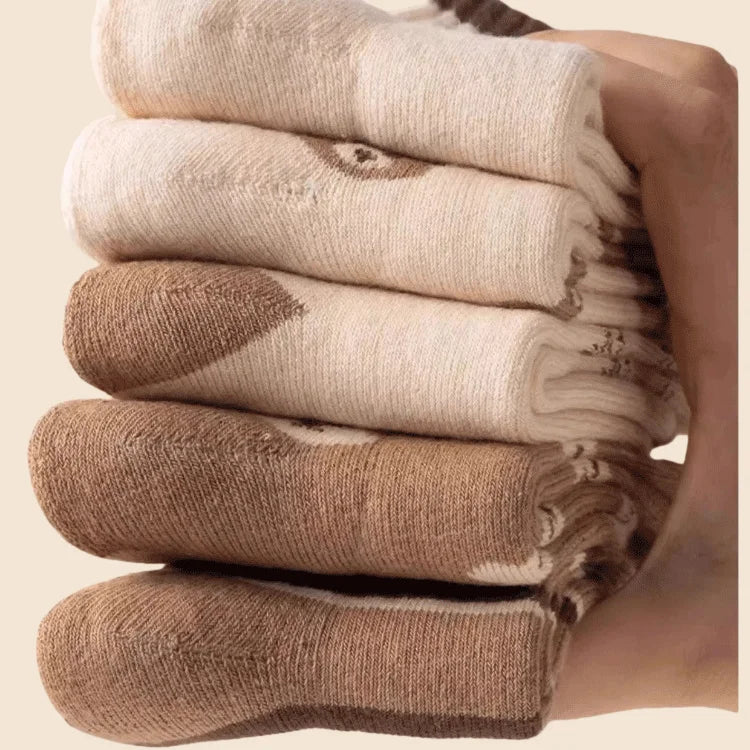 CozyKids™ Winter Thermal Plush Socks – 5 Pair Pack
