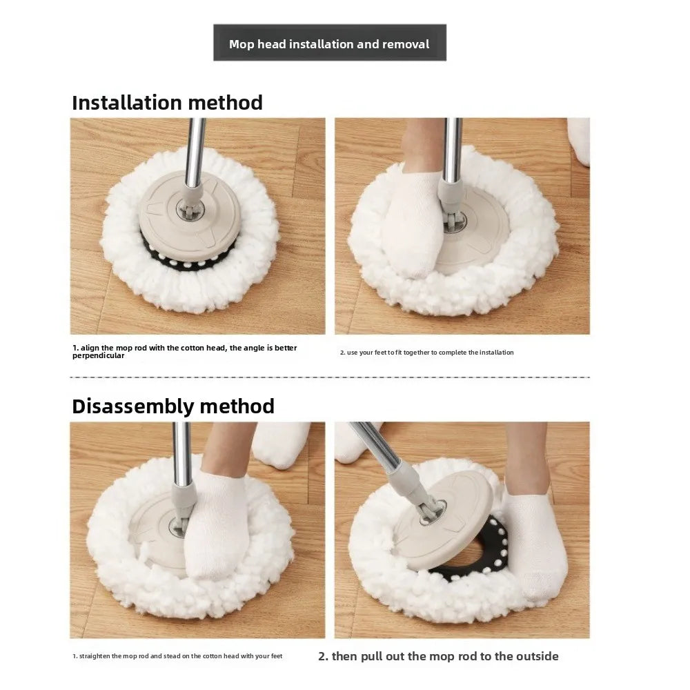 Premium Microfiber Spin Mop Replacement Head – Reusable Deep Cleaning Mop Refill (Universal Fit)