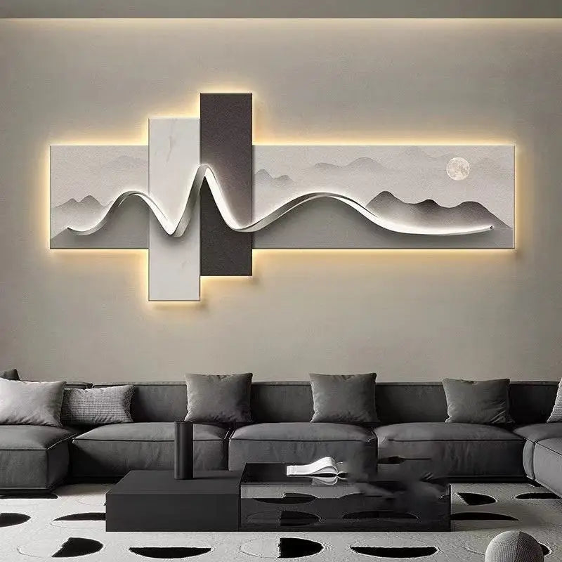 Luxury LED Wall Art – Modern Ambient Light Canvas for Living Room & Home Décor