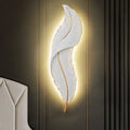 Luxury Nordic LED Feather Wall Lamp – Modern Gold Wall Sconce for Bedroom, Living Room & Hallway