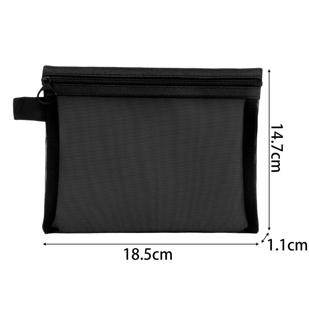 3-Piece Mesh Travel Cosmetic Organizer Bag Set
