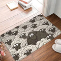 Black & White Sheep Welcome Door Mat – Non-Slip Indoor & Outdoor Rug