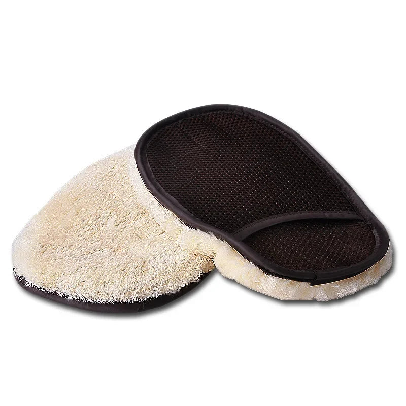 Premium Soft Wool Car Wash Cleaning Mitt – Scratch-Free Detailing Glove