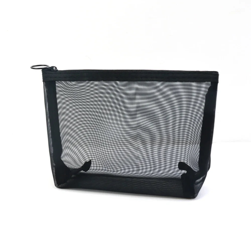3-Piece Mesh Travel Cosmetic Organizer Bag Set