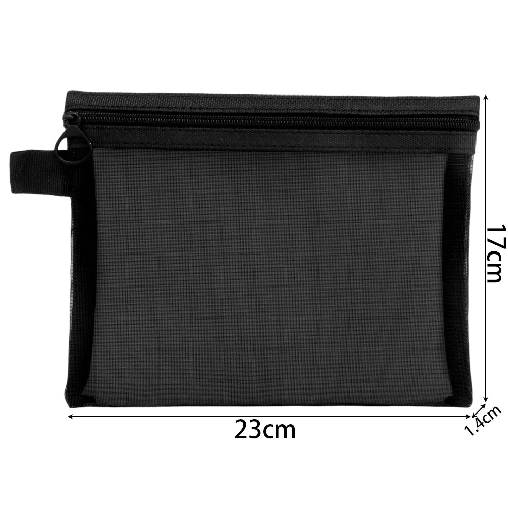 3-Piece Mesh Travel Cosmetic Organizer Bag Set