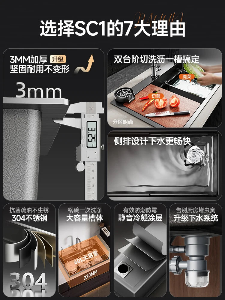 304 Stainless Steel Commercial Kitchen Sink