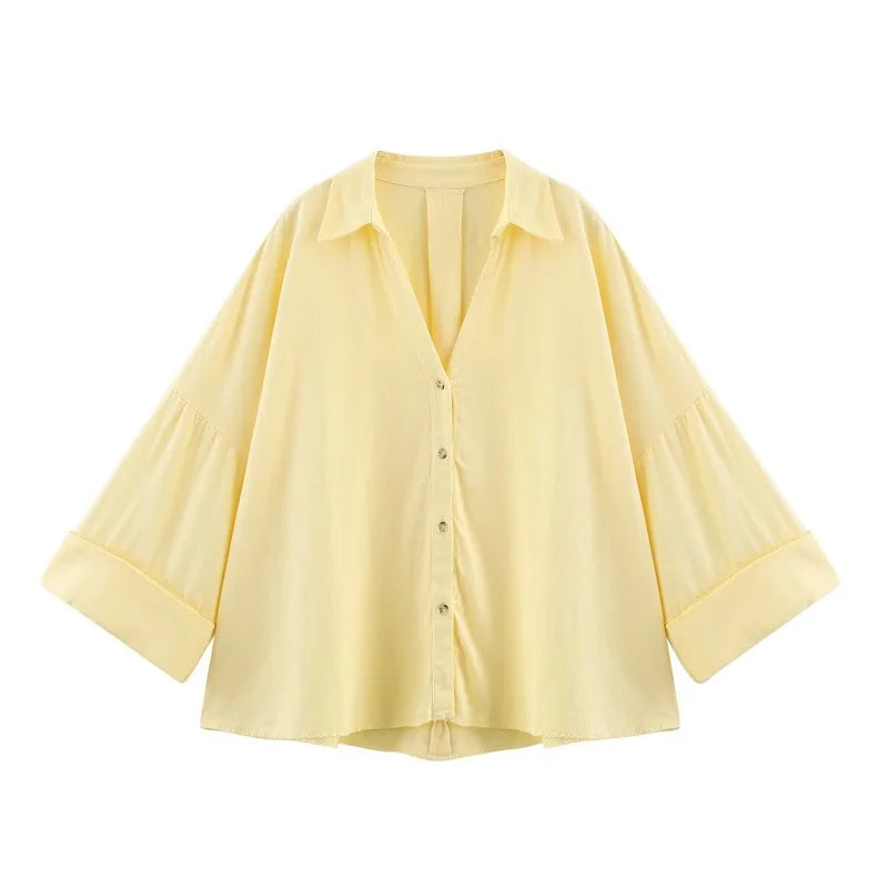 Relaxed Oversized Striped Button-Up Shirt
