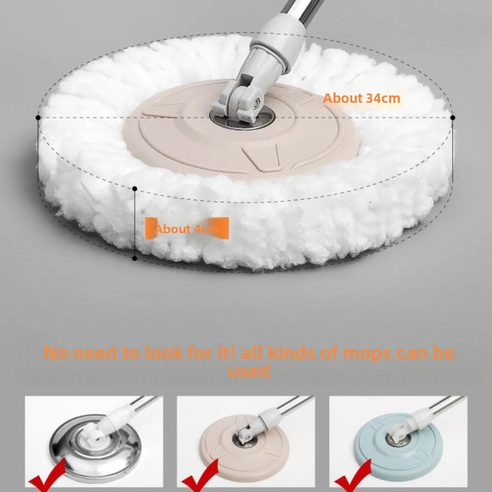 Premium Microfiber Spin Mop Replacement Head – Reusable Deep Cleaning Mop Refill (Universal Fit)
